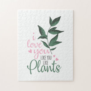 Puzzle Couple Art I Love You Like You Like Plants