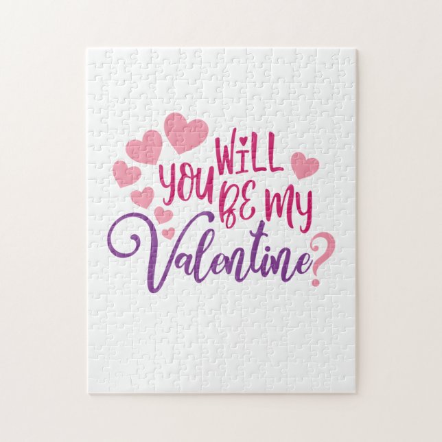 Puzzle Couple Cadeau Serez-Vous Ma Valentine (Vertical)