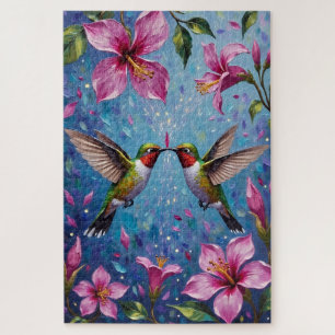 Puzzle Couple de colibris Fleur iridescente Amour