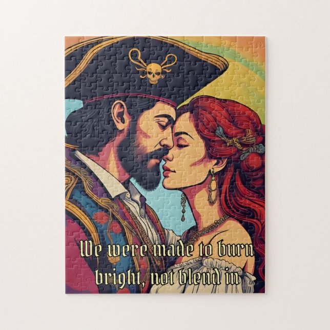 Puzzle Couple de pirate psychédélique - Romance audacieus (Vertical)