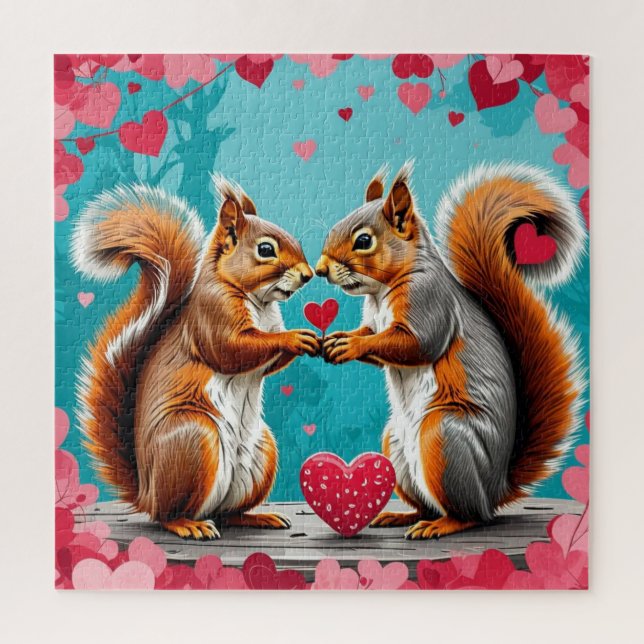 Puzzle Couple d'écureuils amoureux (Vertical)