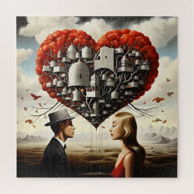 Puzzle Couple en amour Surréalisme (Vertical)