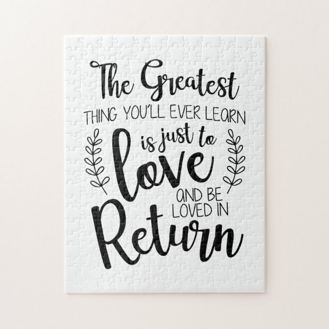 Puzzle Couple Gift The Greatest Thing You Will Ever Learn (Vertical)