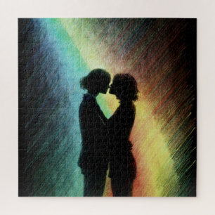 Puzzle Couple lesbien en arc-en-ciel