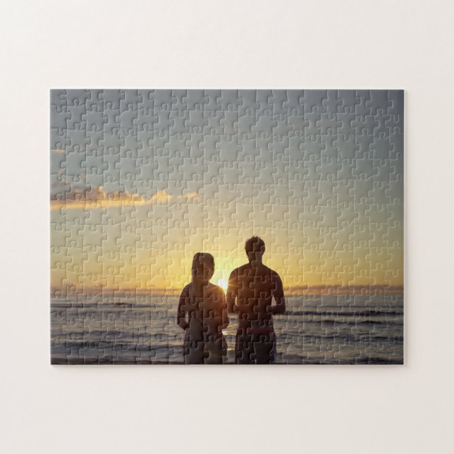 Puzzle Couple photographique de Sunlight sur la plage (Horizontal)