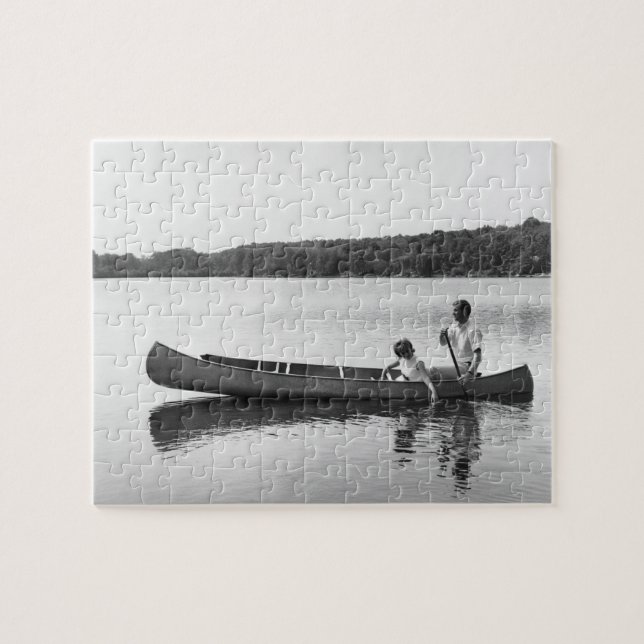 Puzzle Couples dans un canoë (Horizontal)