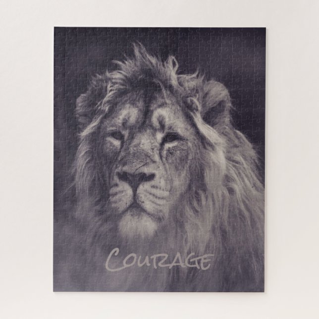 Puzzle Courage de lion roi de la jungle (Vertical)