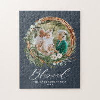 Courbe feuillue moderne stylisée écriture bénite