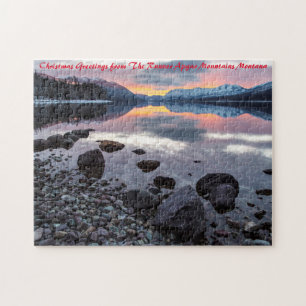Puzzle Coureur Apgar Montagnes Montana. Vœux de Noël