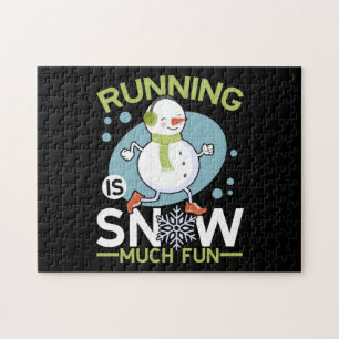 Puzzle Coureur d'hiver - Courir est neige beaucoup amusan