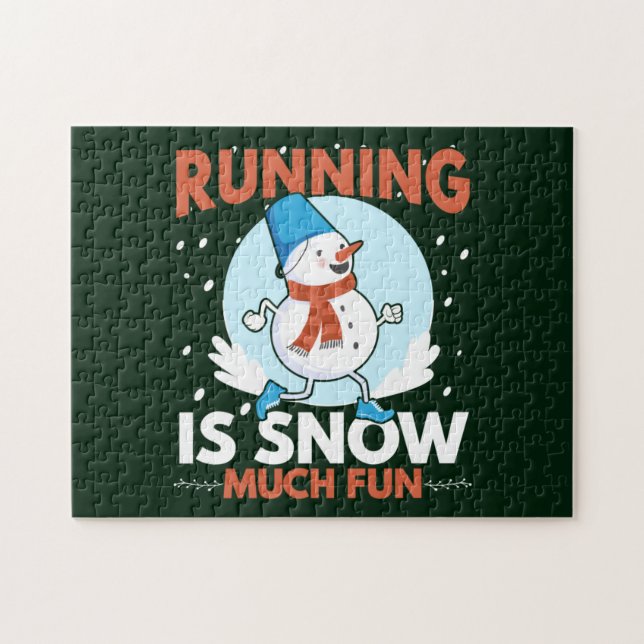 Puzzle Coureur par temps froid - Courir est neige beaucou (Horizontal)