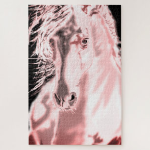 Puzzle Courir un casse-tête à cheval blanc - Peinture