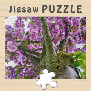 Puzzle Couronne d'arbre Fleurs roses en fleurs Photo -