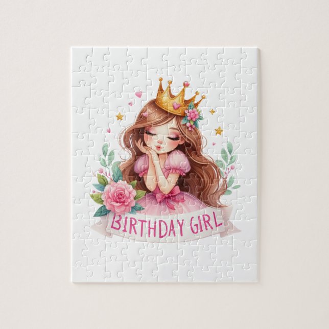 Puzzle Couronne de princesse d'anniversaire (Vertical)