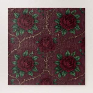 Puzzle Couronne de roses rouges et d'épines