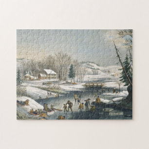 Puzzle Courrier et Ives Matin d'hiver
