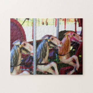 Puzzle Course Carrousel Chevaux Photo Peinture