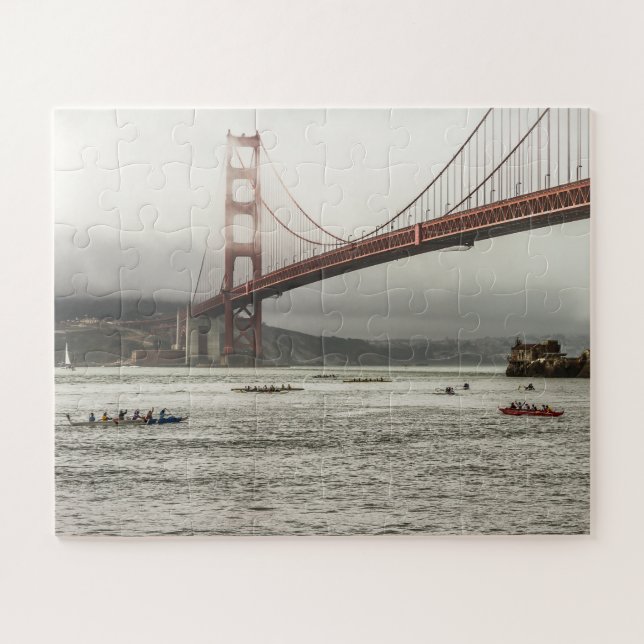 Puzzle course de pirogue à balancier dans la baie de San  (Horizontal)