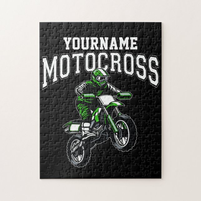 Puzzle Course Motocross Dirt Bike Rider personnalisée (Vertical)
