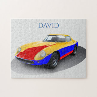 Puzzle COURSE VOITURE PUZZLE. Nom personnalisé.