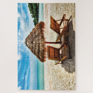 Puzzle Coussin décoratif pour chaises longues sur la plag
