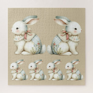 Puzzle Couverture bébé Charme de Lapin Cottagecore