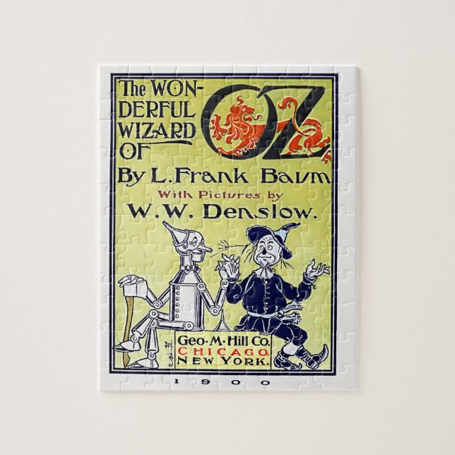 Puzzle Couverture de livre vintage du Magicien d'Oz (Vertical)