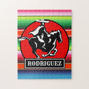 Puzzle Couverture personnalisée NAME Charro Cheval Serape