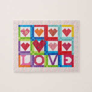 Puzzle Couvre-lit Heart Love