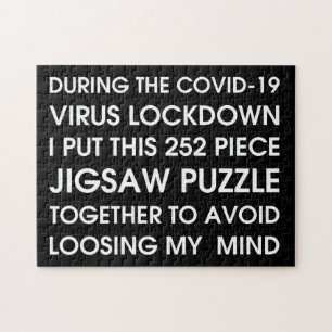 Puzzle COVID-19 ~ Typographie noir et blanc