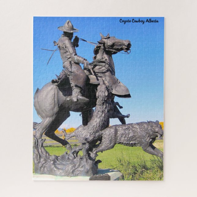 Puzzle Cowboy Coyote Alberta (Vertical)