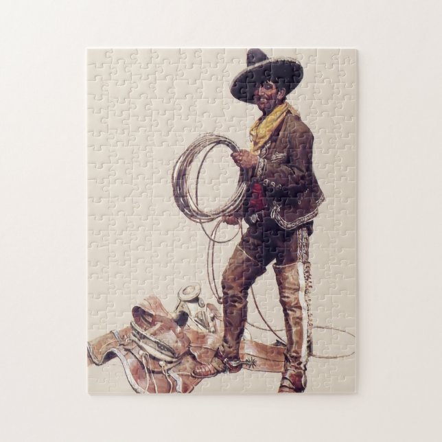 Puzzle « Cowboy mexicain » par W Herbert Dunton  (Vertical)
