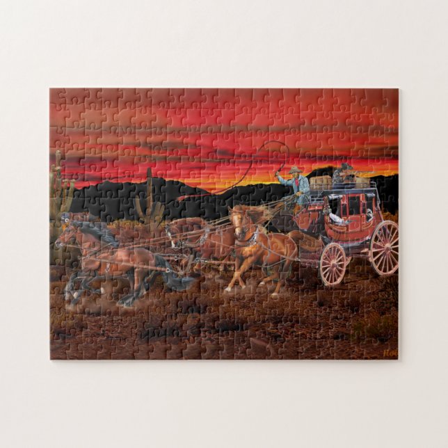 PUZZLE COWBOYS DE LA DILIGENCE (Horizontal)