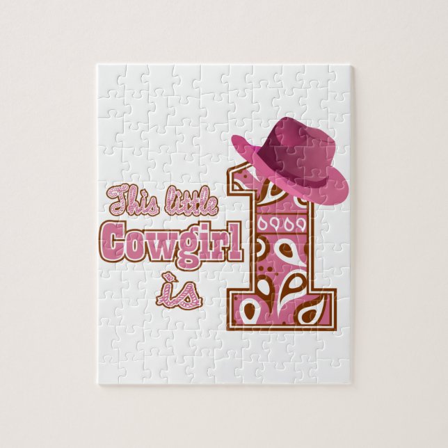 Puzzle Cowgirl 1er anniversaire (Vertical)