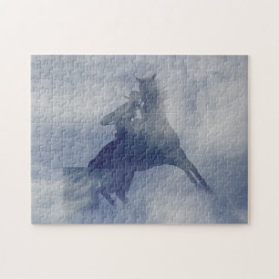 Puzzle Cowgirl Barrel Racing