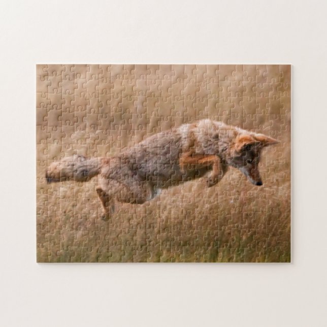 Puzzle Coyote sautant - prés de gibbon (Horizontal)