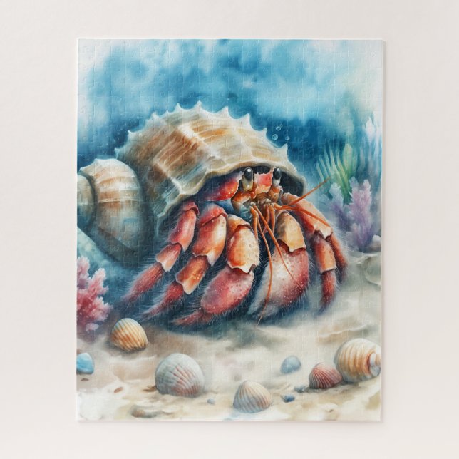 Puzzle Crabe d'hermite d'aquarelle (Vertical)