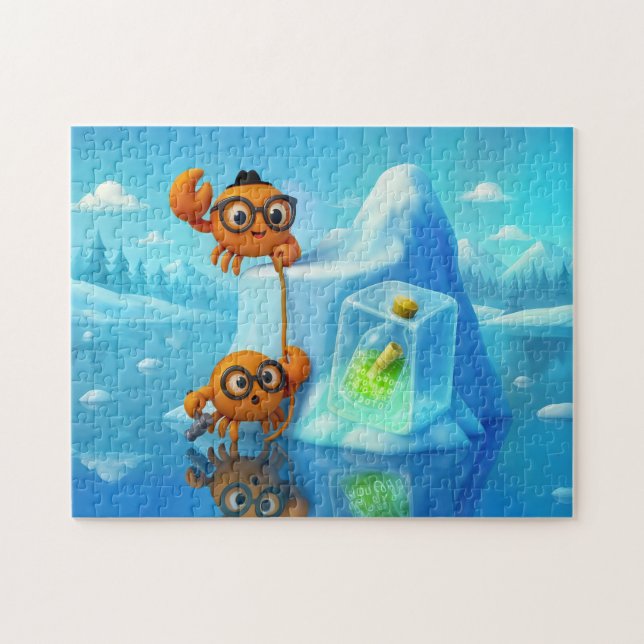 Puzzle Crabs espions grimpant un iceberg pour un message  (Horizontal)
