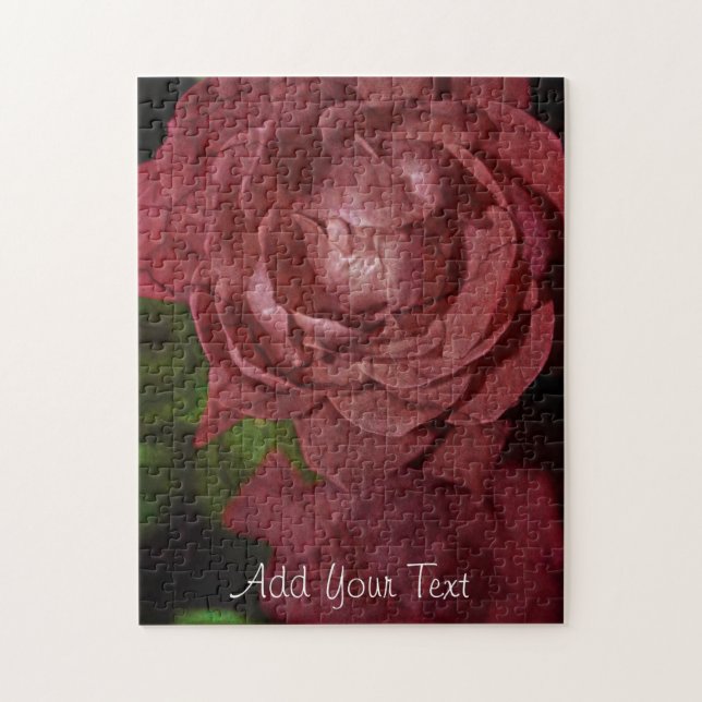 Puzzle Cracked Red Rose by Shirley Taylor (Vertical)