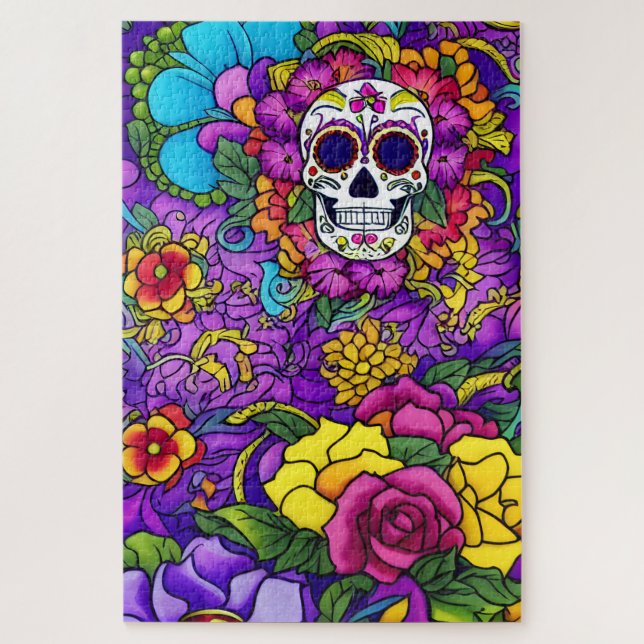 Puzzle Crâne à sucre - Día de los Muertos Delight (Vertical)