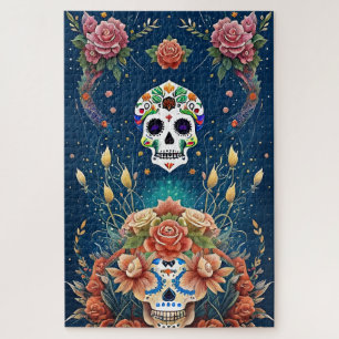 Puzzle Crâne à sucre - Fête de Dia de los Muertos