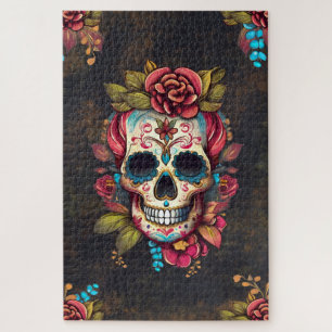 Puzzle Crâne à sucre floral Día de los Muertos