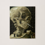 Puzzle Crâne avec cigarette par Van Gogh<br><div class="desc">Peintures expressionnistes de Van Gogh : Crâne avec toile de cigarette brûlante</div>