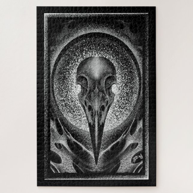 Puzzle Crâne corbeau (Vertical)