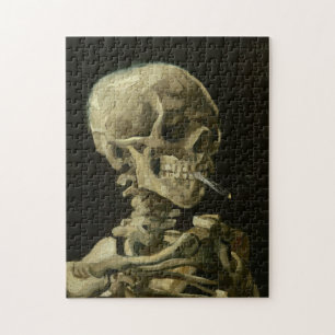 Puzzle Crâne de squelette avec cigarette allumée de Van G