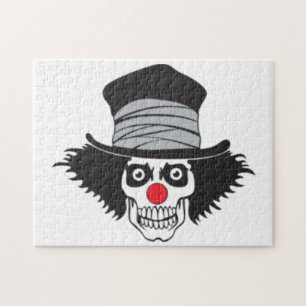 Puzzle Crâne mauvais de clown dans le casquette supérie