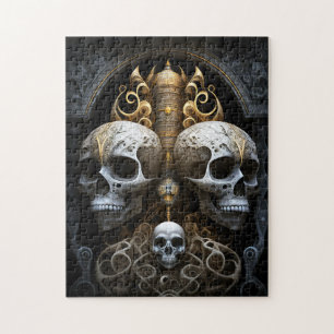 Puzzle Crânes Horreur gothique Goth Art surréel