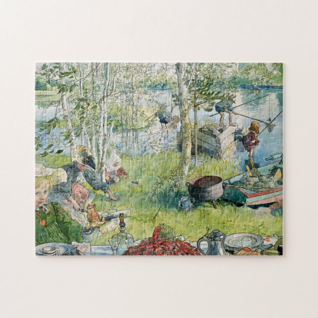 Puzzle CrayFishing, 1895, par Carl Larsson (Horizontal)