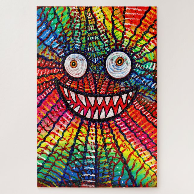 Puzzle Crazy Colorful Monster Smile (Vertical)