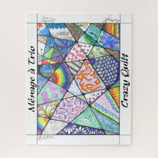 Puzzle Crazy Quilt avec des œuvres d'art de Menage